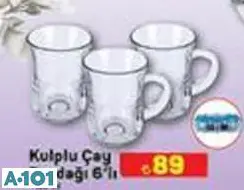 KULPLU ÇAY BARDAĞI 6'LI 150 ML